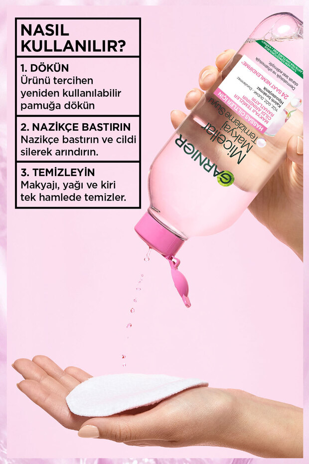 Garnier Micellar Makyaj Temizleme Suyu 400ML, 24 Saat Nemlendirme, Hassas Ciltler için - 3