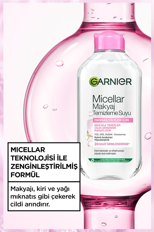 Garnier Micellar Makyaj Temizleme Suyu 400ML, 24 Saat Nemlendirme, Hassas Ciltler için - 5