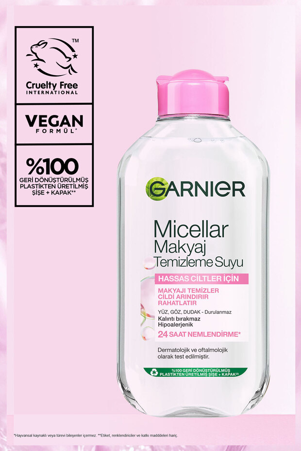 Garnier Micellar Makyaj Temizleme Suyu 400ML, 24 Saat Nemlendirme, Hassas Ciltler için - 2